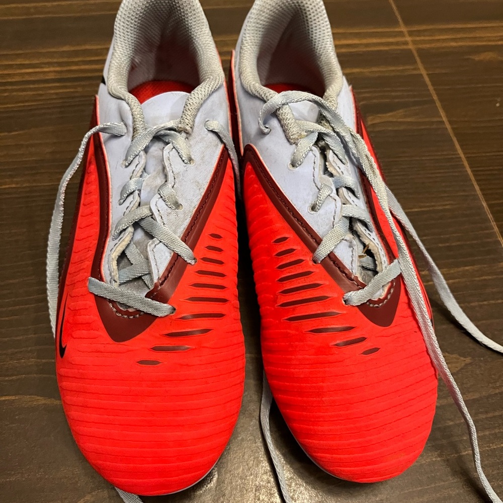 Nike Red and Gray Kids Shoes